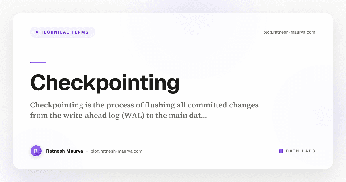 Checkpointing