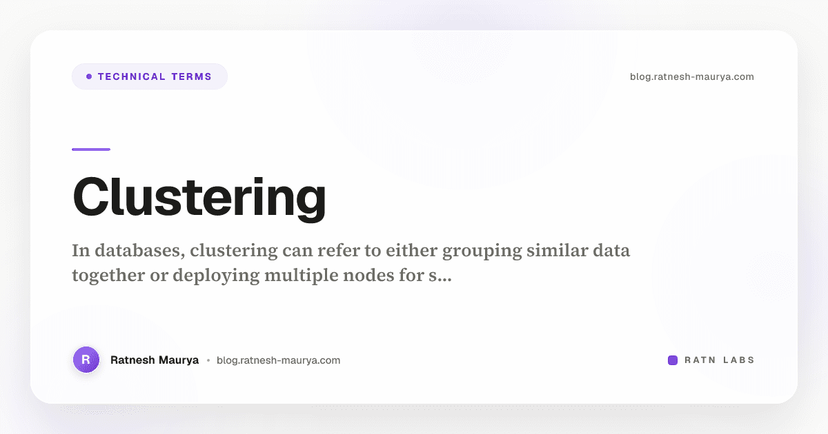 Clustering