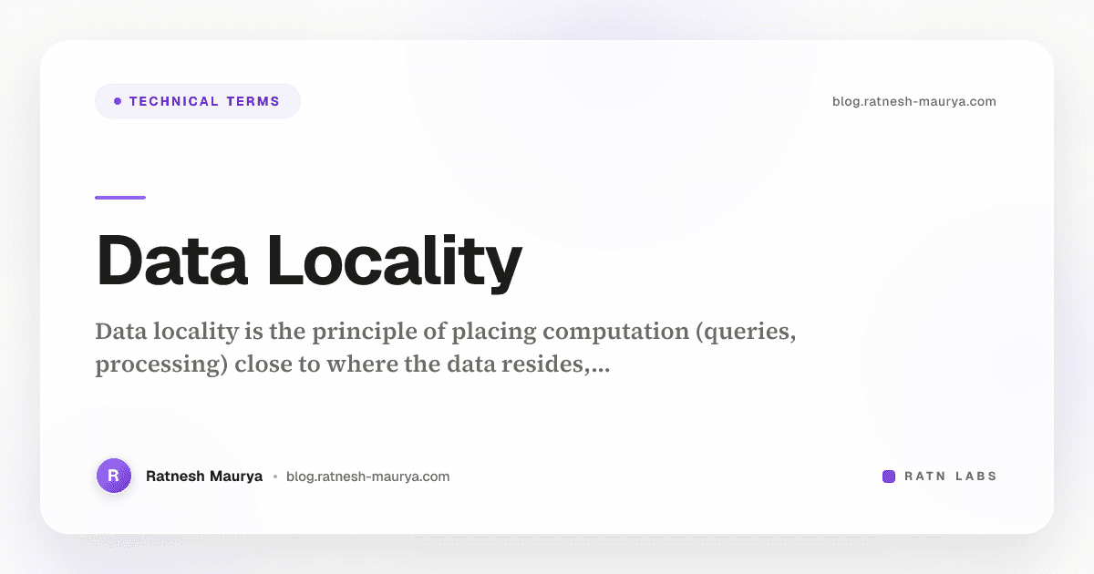 Data Locality