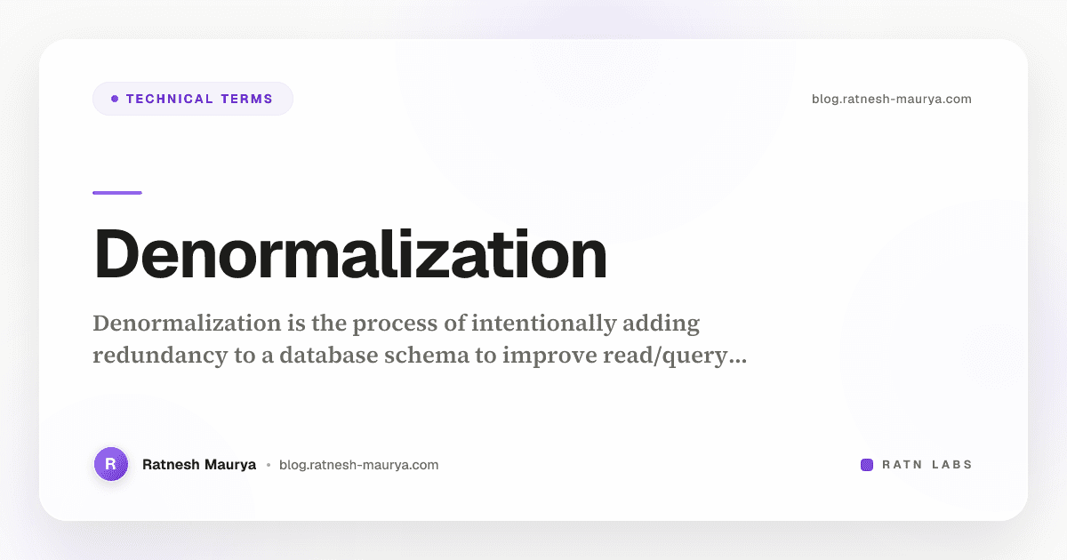 Denormalization