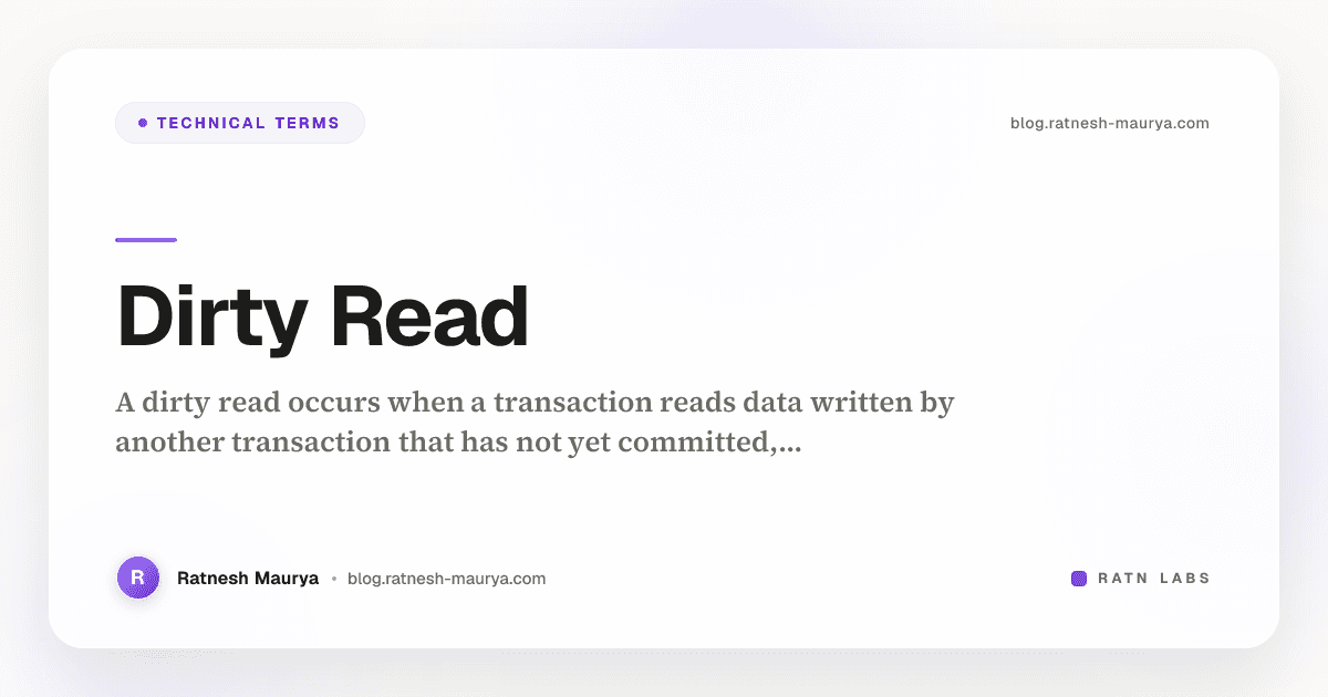 Dirty Read