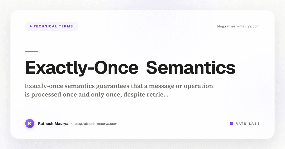Exactly-Once Semantics