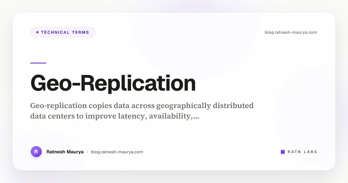 Geo-Replication