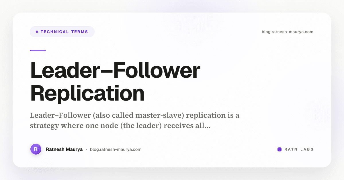 Leader–Follower Replication