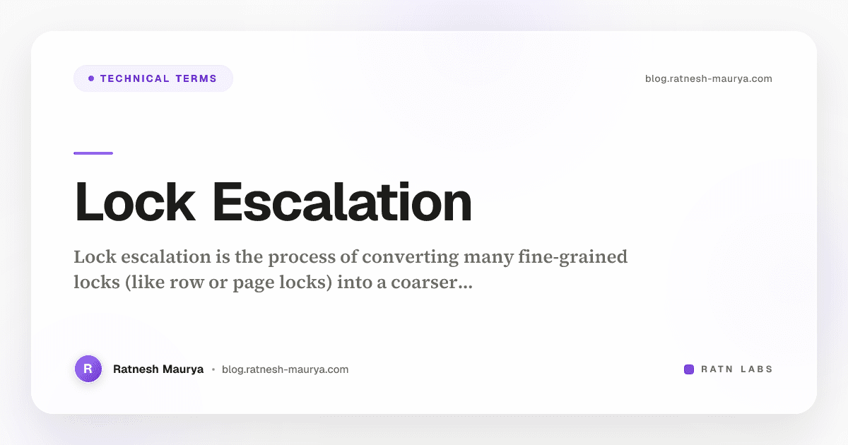 Lock Escalation