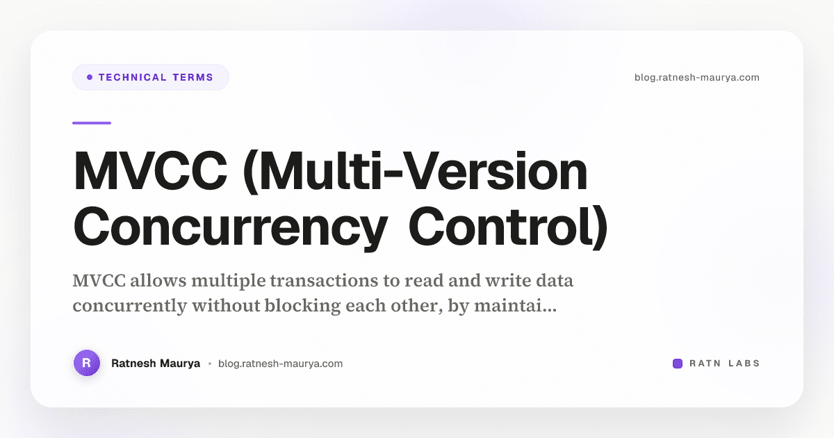 MVCC (Multi-Version Concurrency Control)