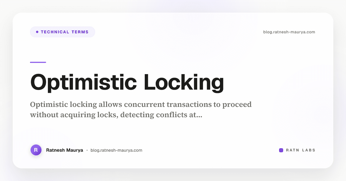 Optimistic Locking