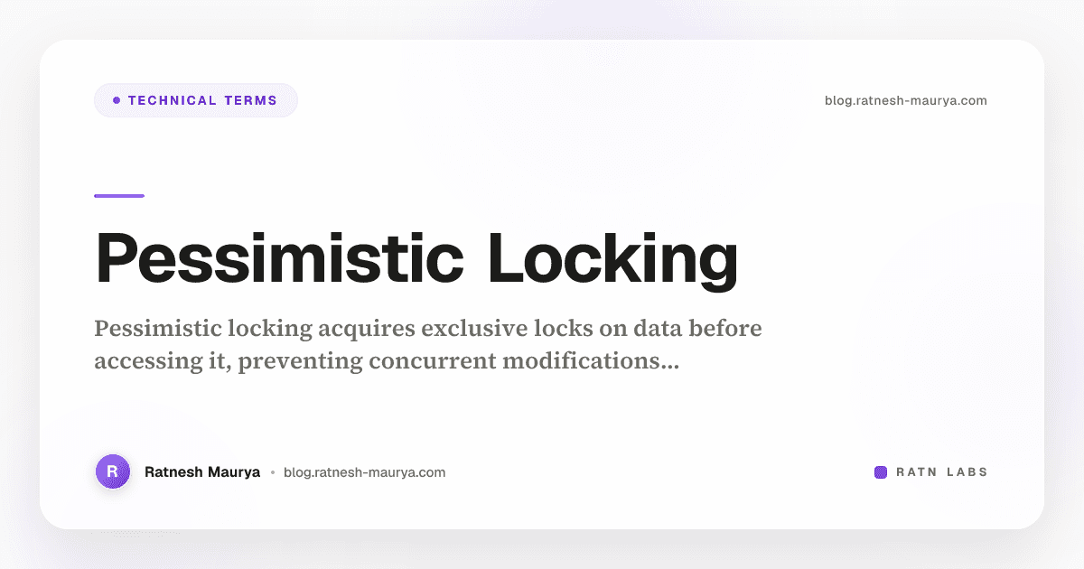 Pessimistic Locking
