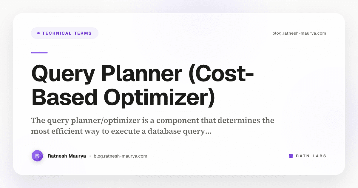 Query Planner (Cost-Based Optimizer)