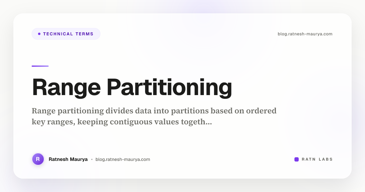 Range Partitioning