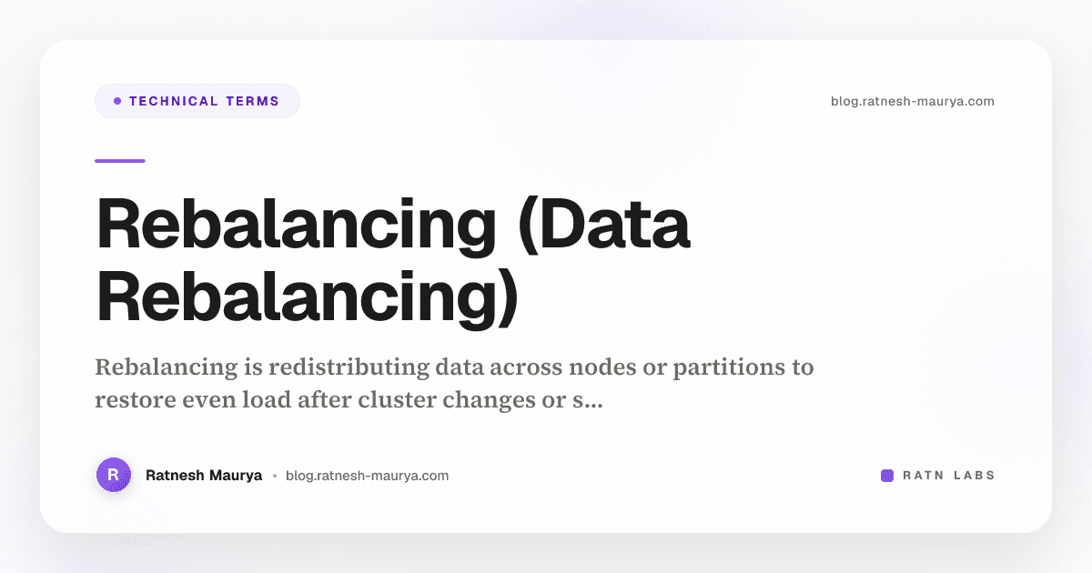 Rebalancing (Data Rebalancing)