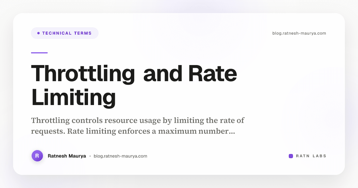 Throttling and Rate Limiting