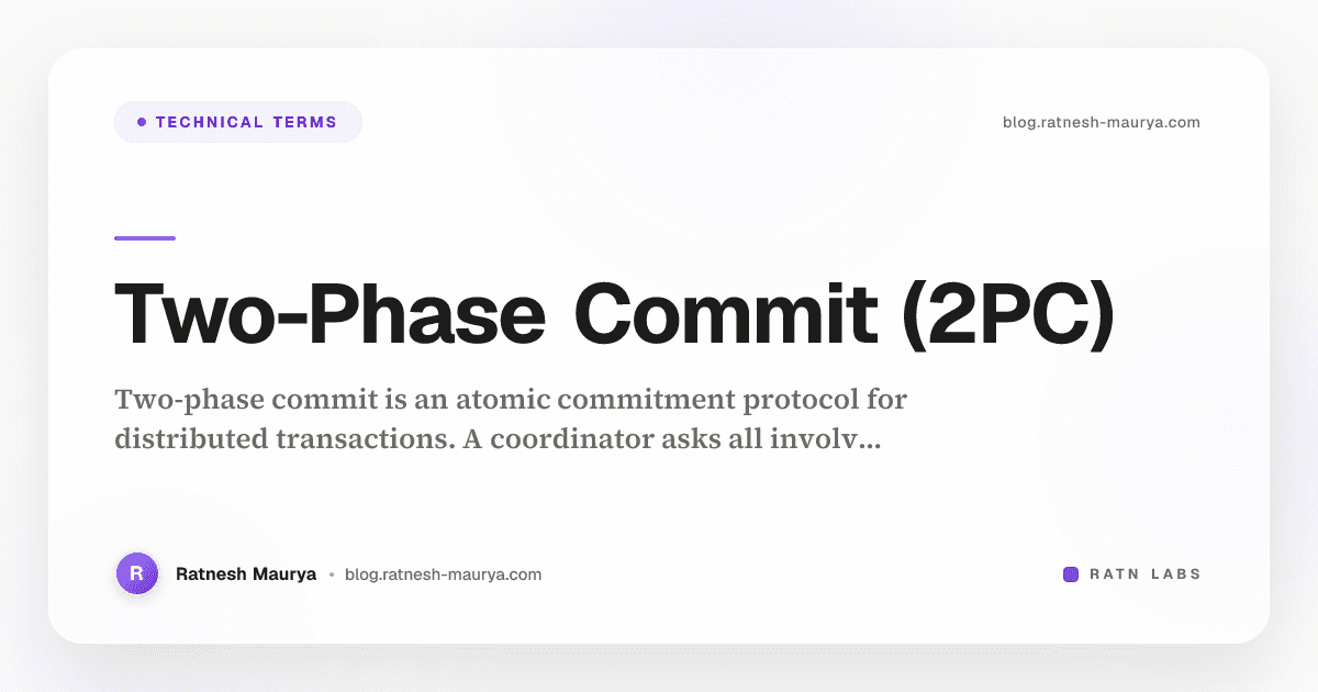 Two-Phase Commit (2PC)