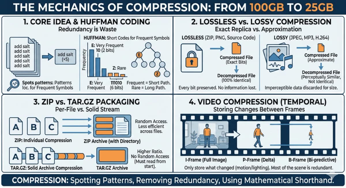 The Mechanics of Compression: How 100GB Becomes 25GB
