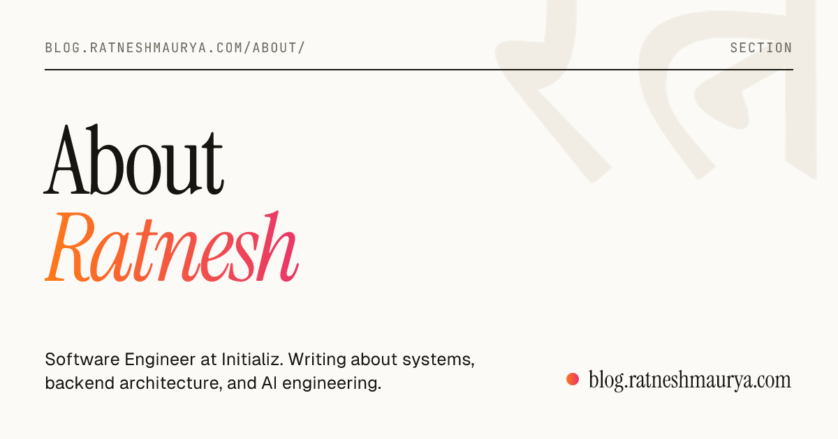 About — Ratnesh Maurya