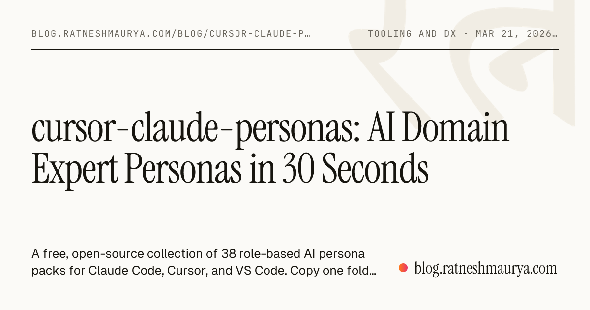 cursor-claude-personas: AI Domain Expert Personas in 30 Seconds