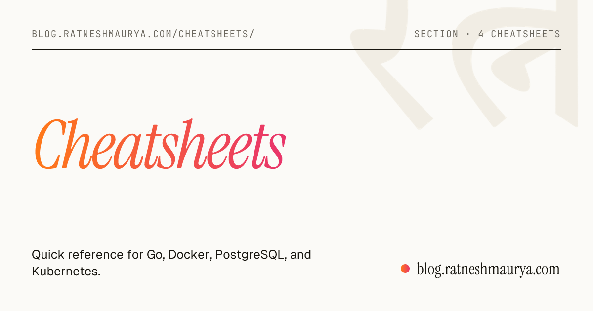 Cheatsheets
