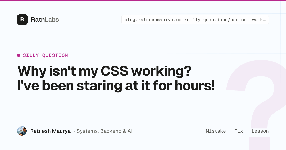 Why isn't my CSS working? I've been staring at it for hours!