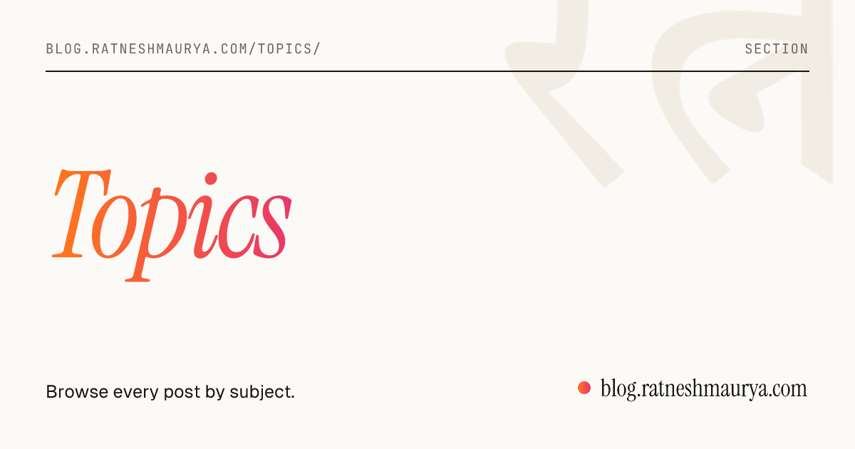 Topics — Ratn Labs